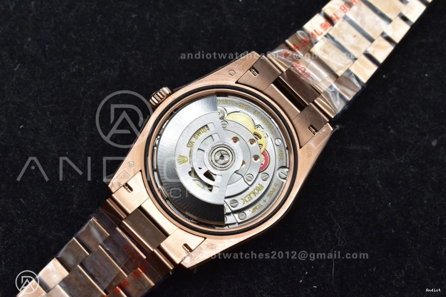 36 vr3255 DayDate on (Gain Diamond V5 Steel President Weight) Silver Square Edition QF Best Dial 904L with RG Bracelet 1112